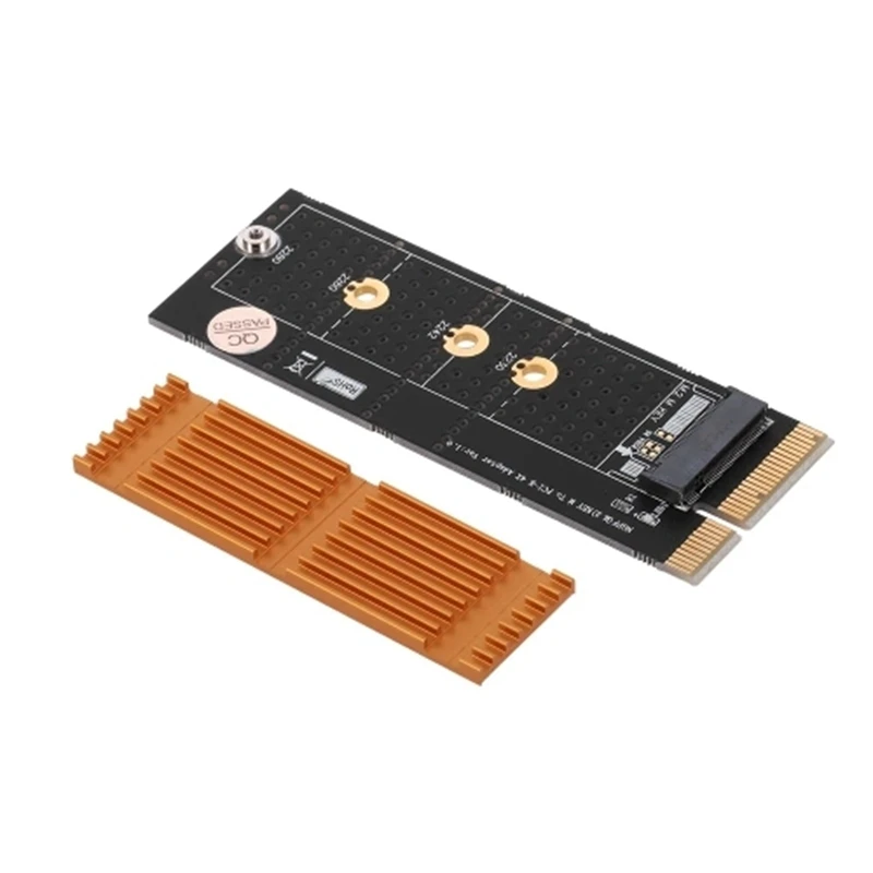 M.2 NVME M ключ SSD к pci-e 4X адаптер карты конвертер для настольных ПК с золотым радиатором