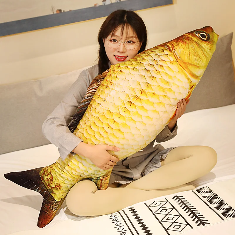 30/40 cm Simulation Lustige Fisch Plüsch Spielzeug Gefüllte Weiche Tier Karpfen Plüsch Kissen Kreative Schlaf Kissen für Kinder mädchen Weihnachten Geschenk – Detail 6