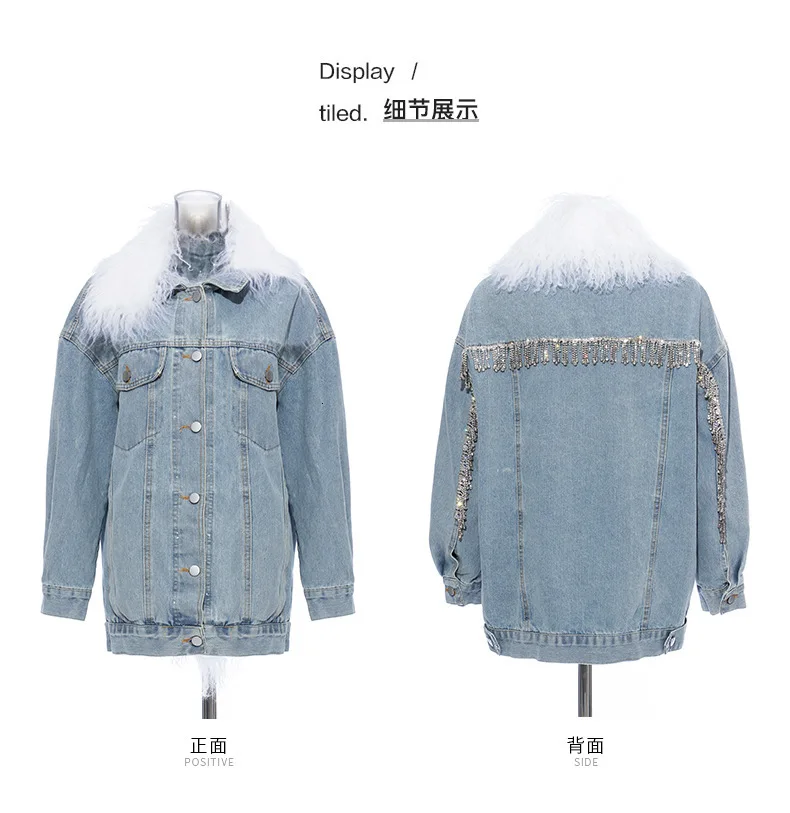 SuperAen Europe Thick Denim Jacket Women Cotton Wild Winter New Ladies Jackets Solid Color Single Breasted Women Clothing