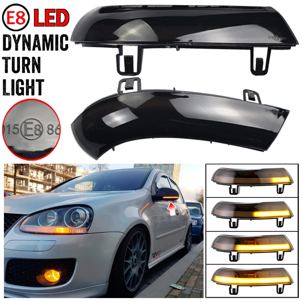 2pcs For Vw Golf 5 Gti V Mk5 Jetta Passat B5.5 B6 Sharan Superb Eos Dynamic  Led Turn Signal Light Side Wing Mirror Indicator - Signal Lamp - AliExpress