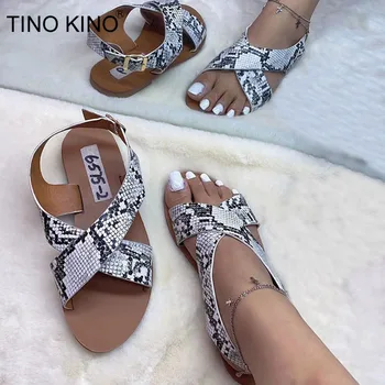 

2020 Women Flat Ankle Buckle Strap Summer Sandals Cross Tied Women Casual Female Candy Color Beach Shoes Ladies Fashion