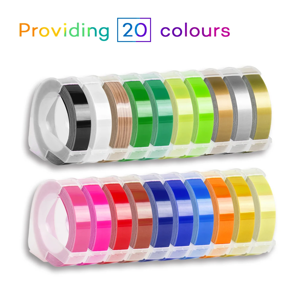 CIDY 3-Pack 9mm x 3m Dymo 3D Plastic Wood Color Embossing Tapes Compatible with DYMO 1011, 1610, 12965, MOTEX E101 Label Makers image 3