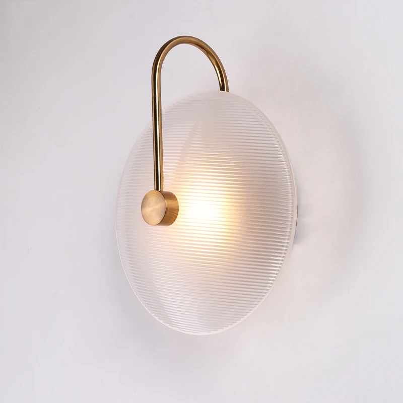 25cmx30cm Glod Современная железная Стекло светодиодный настенный светильник внутреннего декора бра Ванная комната Светильник светильник Спальня прикроватный Гостиная настенный светильник s - Lampshade Color: 25cmx30cm Glod