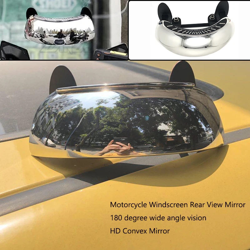 Scooter Motorcycle 180/° Wide Angle Blind Spot Mirror Rear View Auxiliary Mirror For Motorcycles Rear Mirror