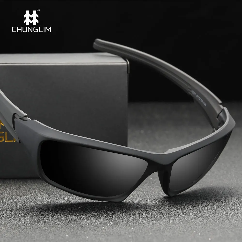 CHUNGLIM, модные поляризационные солнцезащитные очки для мужчин, бренд, дизайн, Ретро стиль, для вождения, солнцезащитные очки, мужские очки, тени, UV400