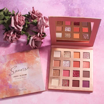 

2 Styles 16-color Matte Glitter Eyeshadow Palette Pigment Maquillaje Long Lasting Smudge-proof Shimmer Eye Shadow Makeup N