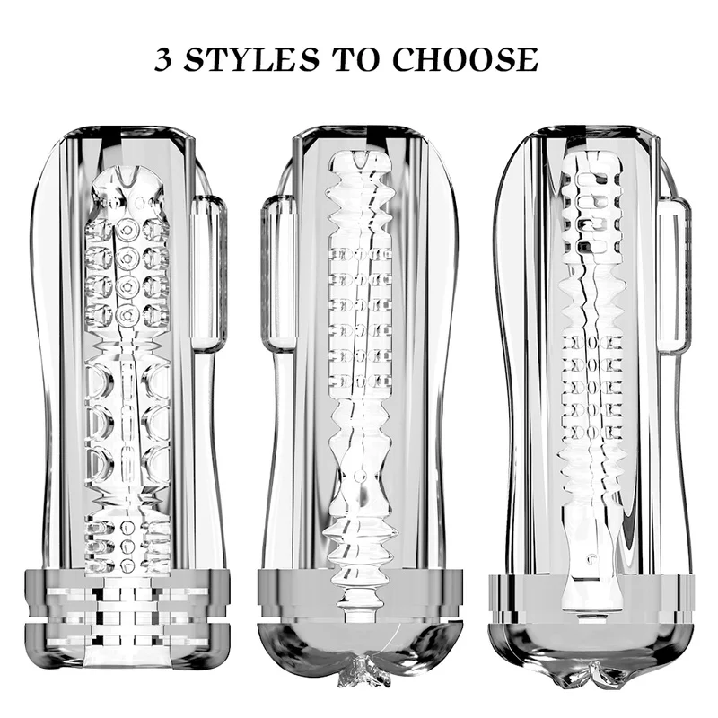 Masturbatory Cup Male Masturbator Transparent Realistic Vagina Soft Tight Pussy Sex Toys for Men Adult Sex Products