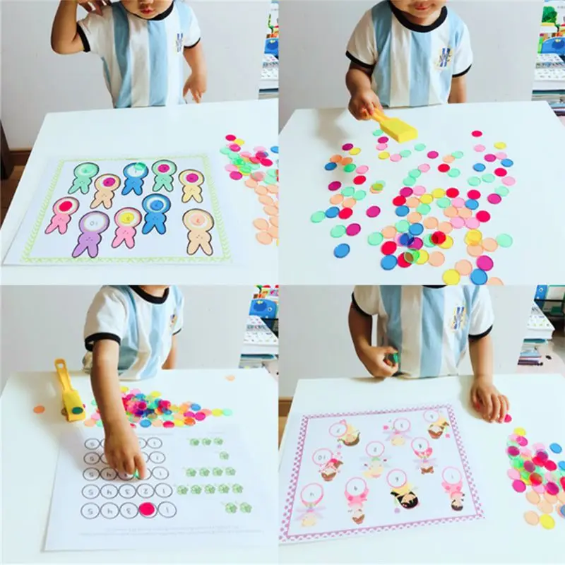 New  【Time-limited Promotion】Montessori Learning Toys Magnetic Stick Wand Set With Transparent Color Cou