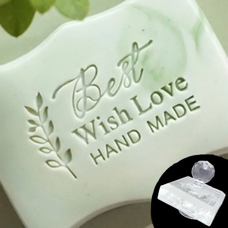 Flower and Plants Flower Soap Stamp, Handmade Seal, Organic Natural Soap Making Tools, Acrylic, DIY, Chapters, 50x30mm