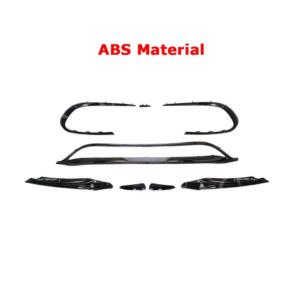 Для Mercedes Benz cla Class W117 cl45 AMG- углеродного волокна/ABS передний бампер спойлер разветвители Canards вентиляционные отверстия - Цвет: ABS Glossy Black