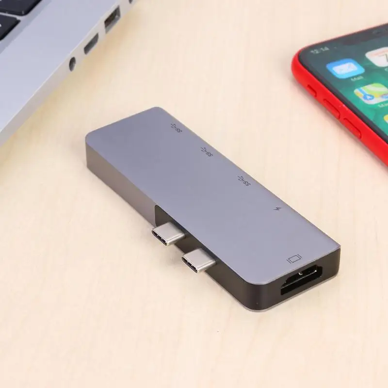 5 в 1 USB TYPE-C концентратор USB-C до 4K HDMI USB TYPE-C адаптер Встроенная версия