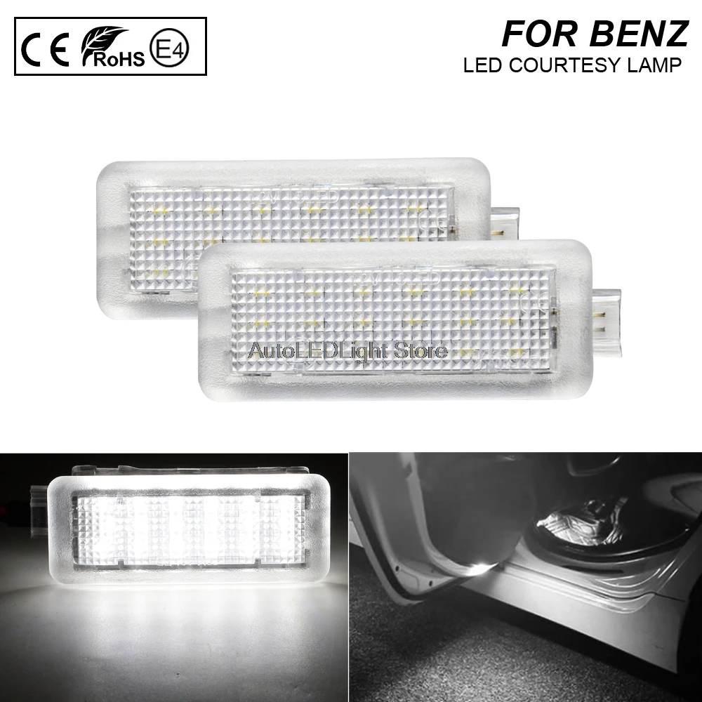 2x без ошибок Светодиодная лампа освещения подножки автомобильные аксессуары для Benz CLA-Class C117 13-16 CLS-Class W218/X218 10-16