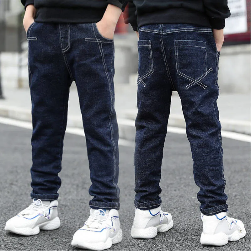 Autumn Casual Trousers Boys Jeans Infantil Bottom Children Denim Kids Clothing Baby Pants Jean Teenager Clothes Boys Pants 3-13T - Цвет: 602-