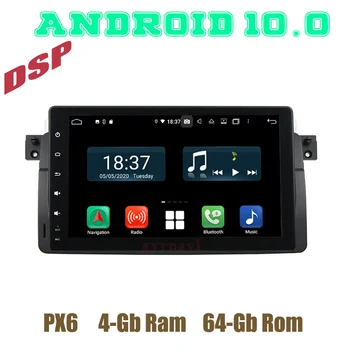 

9"IPS PX6 Android 10.0 Car GPS radio player for BMW E46 m3 318/320/325/330/335 with DSP 4+64GB Auto Stereo