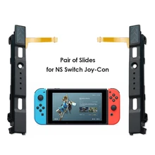 Deslizador de riel deslizante L R Con Cable flexible para Joy Con, Riel de pieza de sustitución para mando de Nintendo Switch, accesorios