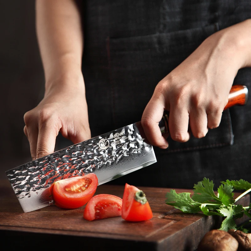  YARENH 6.5 Inch Kitchen Knives Damascus Steel Japanese VG10 Chef Knife Dalbergia Wood Handle Vegeta - 32855821700
