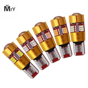 

2 Pcs Automobiles Lampada led T10 Canbus Auto Bulb Lamps Led Car LED 12v 27 Bulb SMD Light Emitting Diode 3014 Taillight