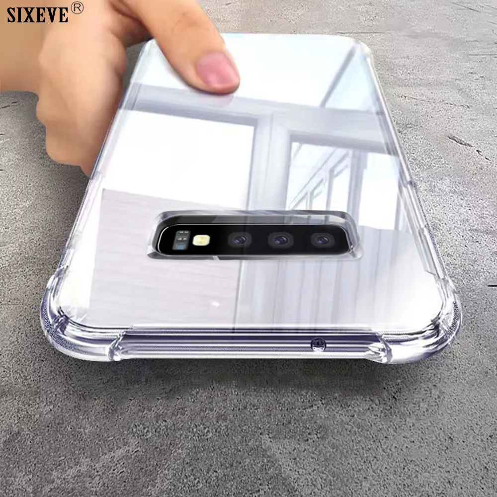 Противоударный Прозрачный чехол для Samsung Galaxy S8 S9 S10 Plus Note 8 9 10 Pro M30 A10 A20 A30 A40 A50 J8 2018