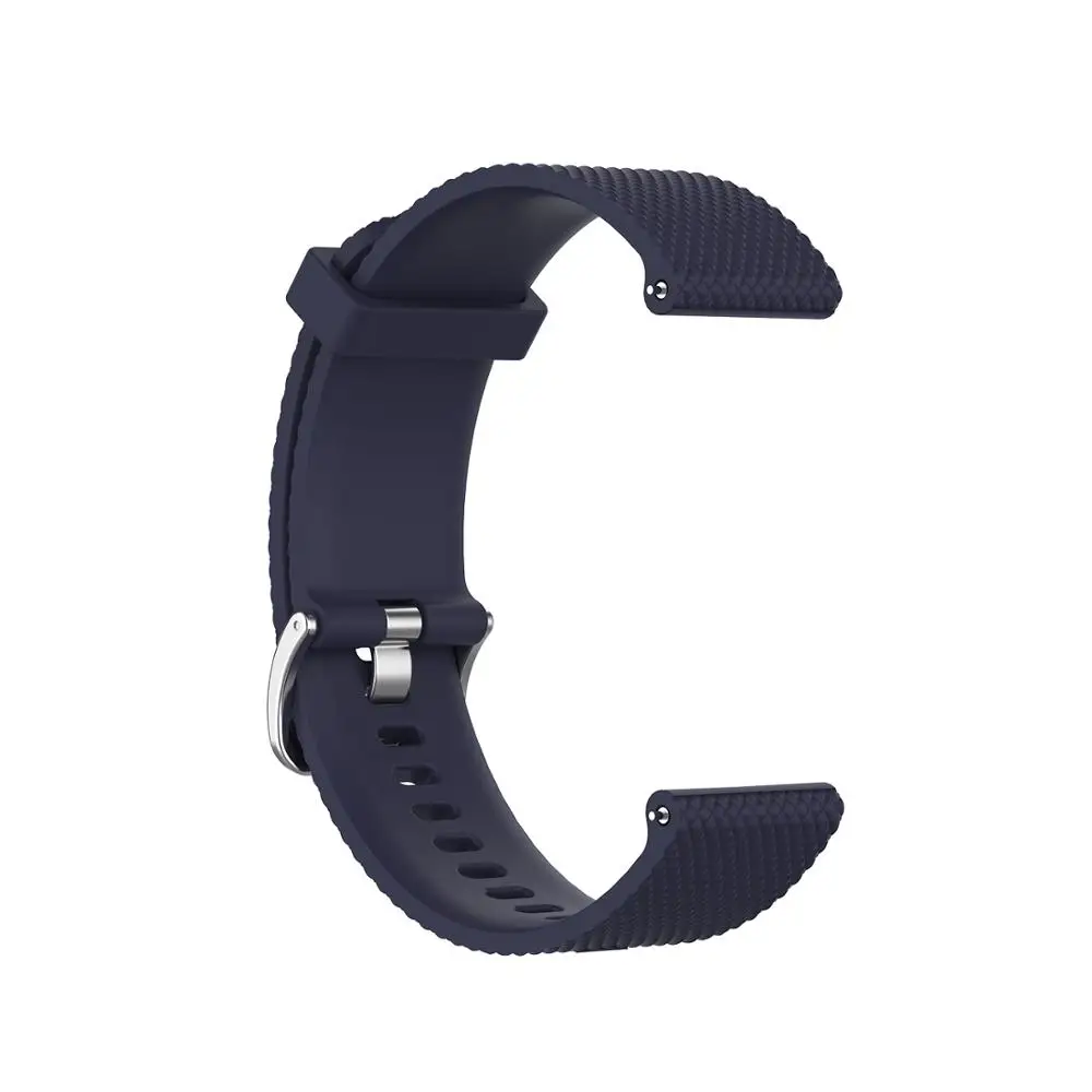 Navy Blue 18 мм 22 мм ремешок для часов Garmin VivoActive 4/4S/Active S сменный силиконовый ремешок для часов Garmin - Цвет: Navy Blue