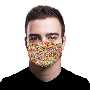 

Fashion Face Mask Cartoon Colorful Print Masks Fabric Adult Kids Protective PM 2.5 Dust Mouth Cover Washable Reusable Mouth Mask