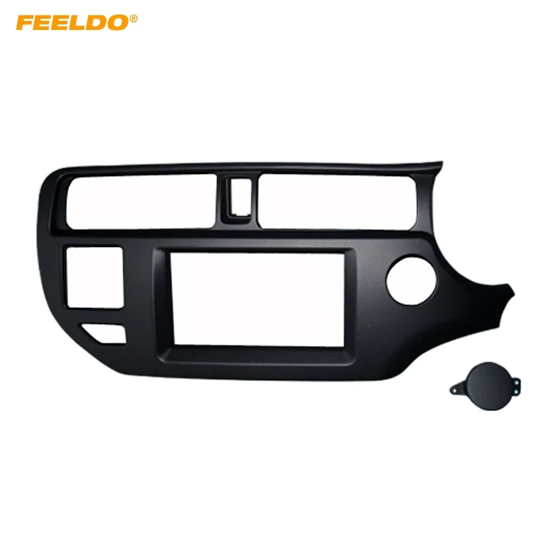 FEELDO 2Din Car Stereo Fascia Frame Trim Kit for KIA K3 RIO 2011-2013(RHD) with SRS Hole Audio Frame Dash Panel Trim Kit#2322