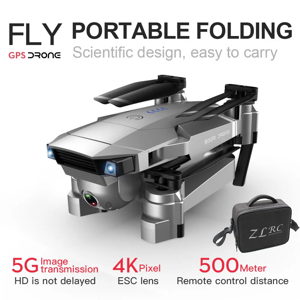 SG907 GPS Drone with 4K HD Dual Camera Wide Angle Anti-shake WIFI FPV RC Quadcopter Foldable Drones Professional GPS Follow Me - Цвет: 4K Bag