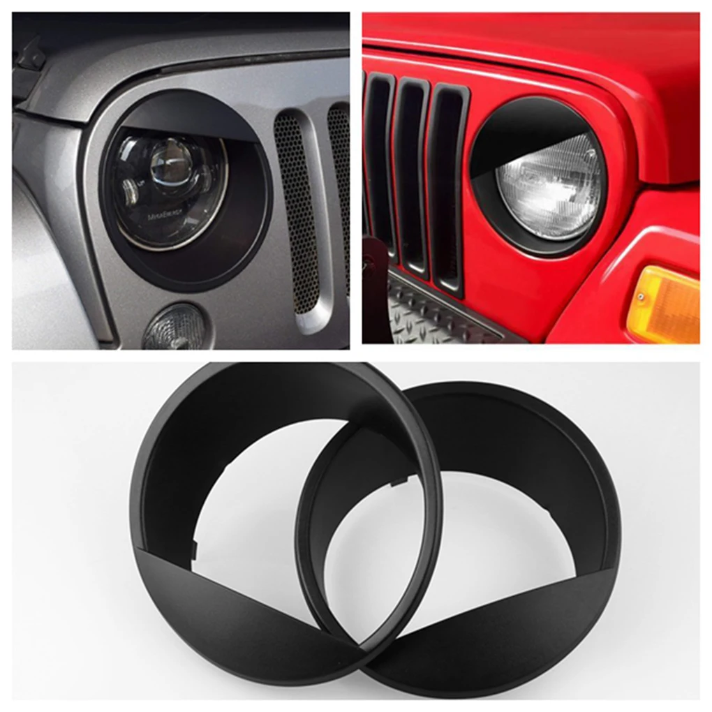 1 пара замена для Jeep Wrangler JK JKU Rubicon Sahara 2007- фары переднего света накладка