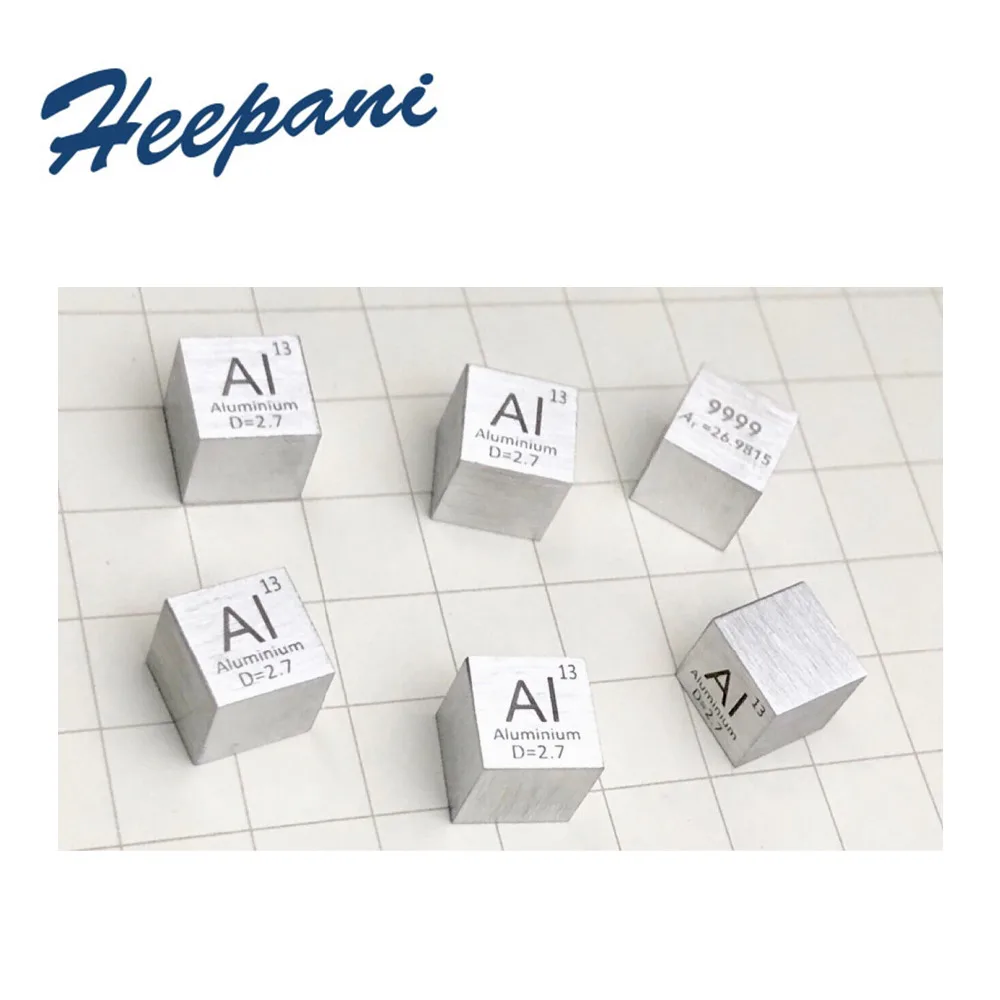 Free shipping aluminum metal cube element periodic table with 99.99% purity 10mm 2.9g 4N Al (5)