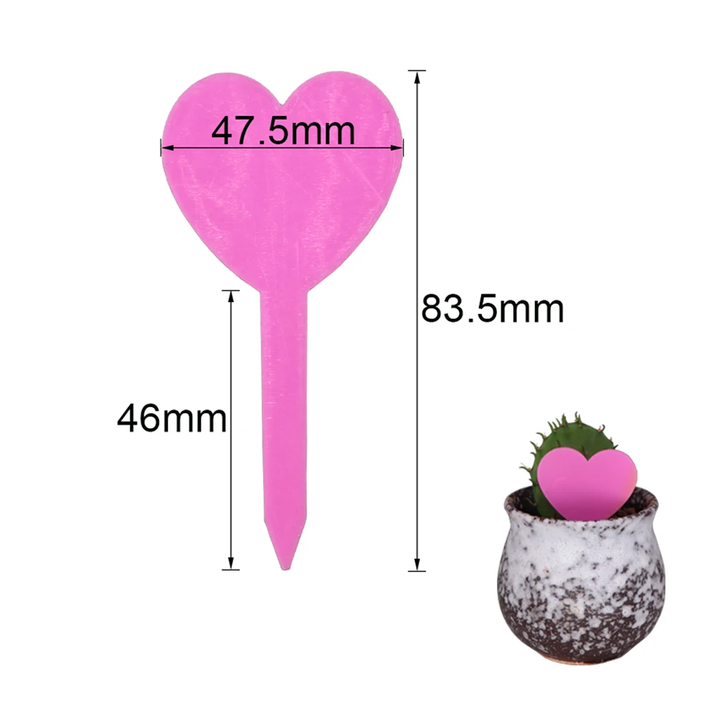 20/50/80pcs Plant Label Heart-shaped Waterproof Thickened Labels Can Be Written And Reusable Garden Potted Distinguishing Mark