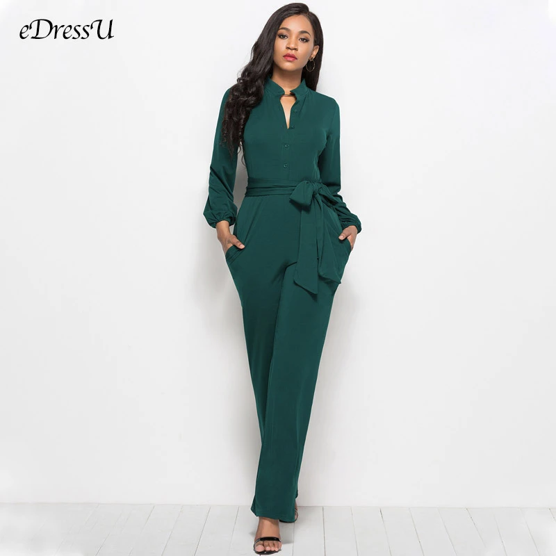 Wide leg pantsuit jumpsuit Clearance