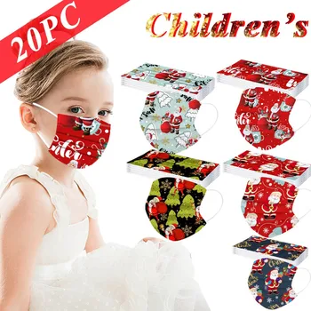 

Foggy Haze Mask 10PC Christmas Safety Air Fog Child's Disposable Mask High Quality Activated Carbon 3Ply Earhook mascararilla