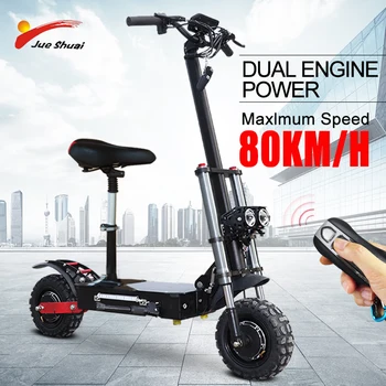 Preise 80 Km/h High Speed Erwachsene Elektrische Roller Dual Motor Off Road Fett Rad Klapp Motorisierte Kick Roller Elektrische Longboard