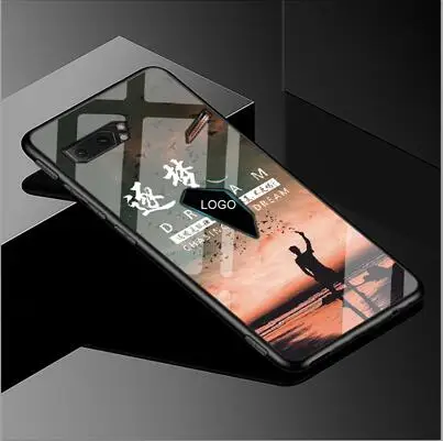 Золотой Чехол для Asus ROG Phone2 ZS660KL из закаленного стекла с мультипликационным рисунком из мягкого силикона с узором чехол для ASUS ROG Gaming Phone 2 задняя крышка - Цвет: Золотой