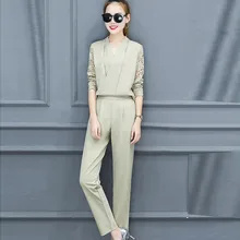 Новинка, 2 шт, Модный женский спортивный костюм с v-образным вырезом, длинным рукавом и длинными штанами, однотонный кружевной топ для бега+ комплект штанов, купалник