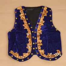 Новая китайская одежда для народных танцев детские танцевальные костюмы жилет для мальчиков uygur танцевальные Детские костюмы для выступлений