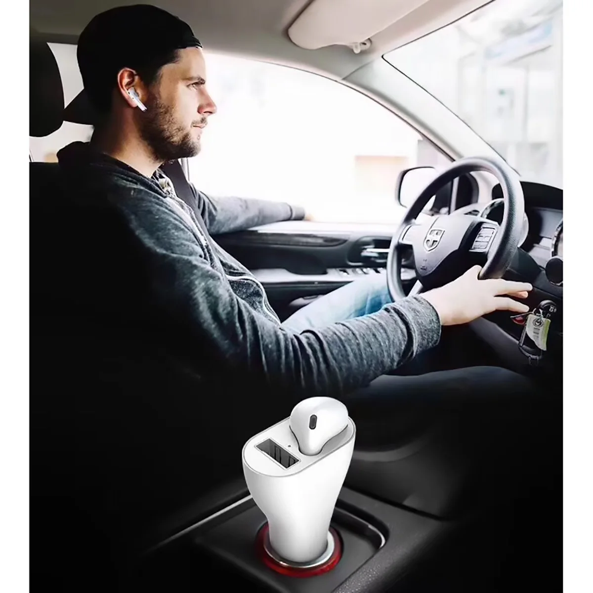Автомобильное зарядное устройство USB Автомобильное зарядное устройство с поддержкой Bluetooth пояс гарнитура Беспроводные наушники автомобильный телефон зарядное устройство автомобильный адаптер