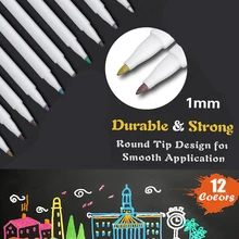 12 цветов, металлический маркер, ручка из керамического стекла, пластика, дерева, бумаги, художественный Рисунок, эскиз, живопись, школьные принадлежности, цветные кисти, ручки