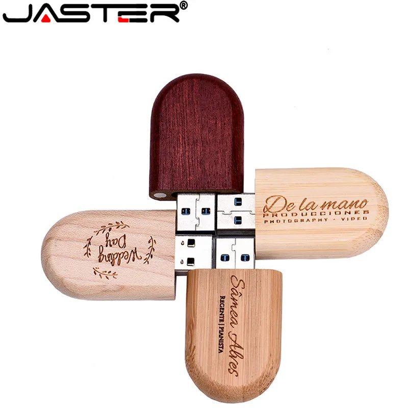 JASTER ( 1 шт. Бесплатный Пользовательский логотип) деревянная usb + коробка ручка