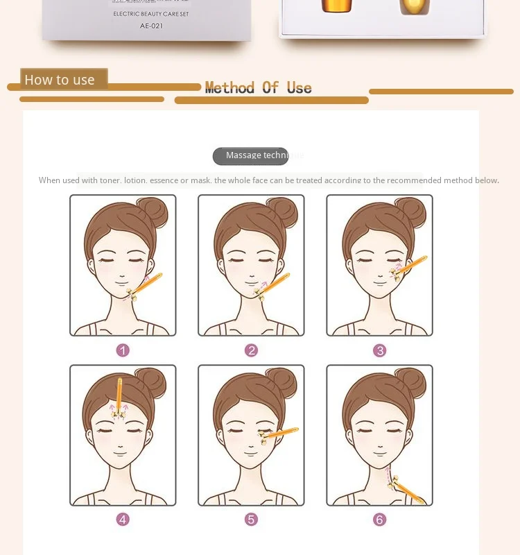 Al Electric Gold Stick 3D Wheel V Facial Part Massage Instrument Beauty Instrument Set Lifting And Firming Thin Face Useful Prod
