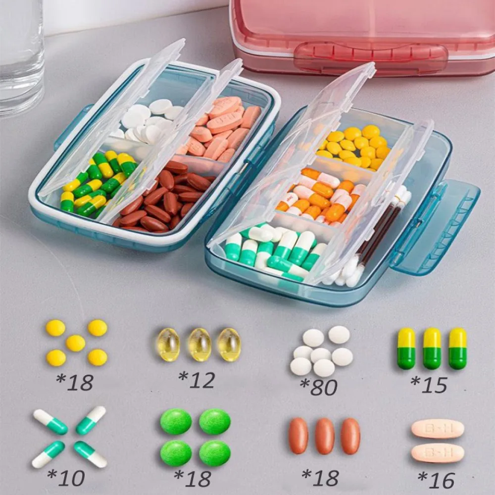 Scatola porta pillole grande 7 giorni pillola organizzatore di vitamine  portapillole impermeabile divisori per medicinali scatola portaoggetti per  gioielli - AliExpress