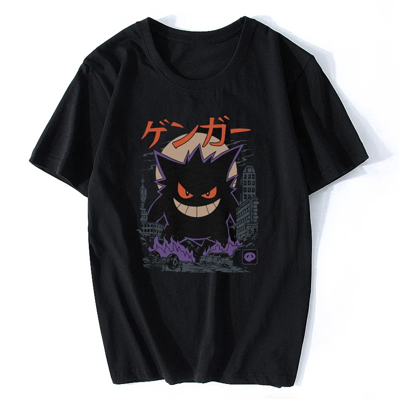 Gengar Kaiju Япония Стиль покемон Футболка мужская футболка хлопок короткий рукав