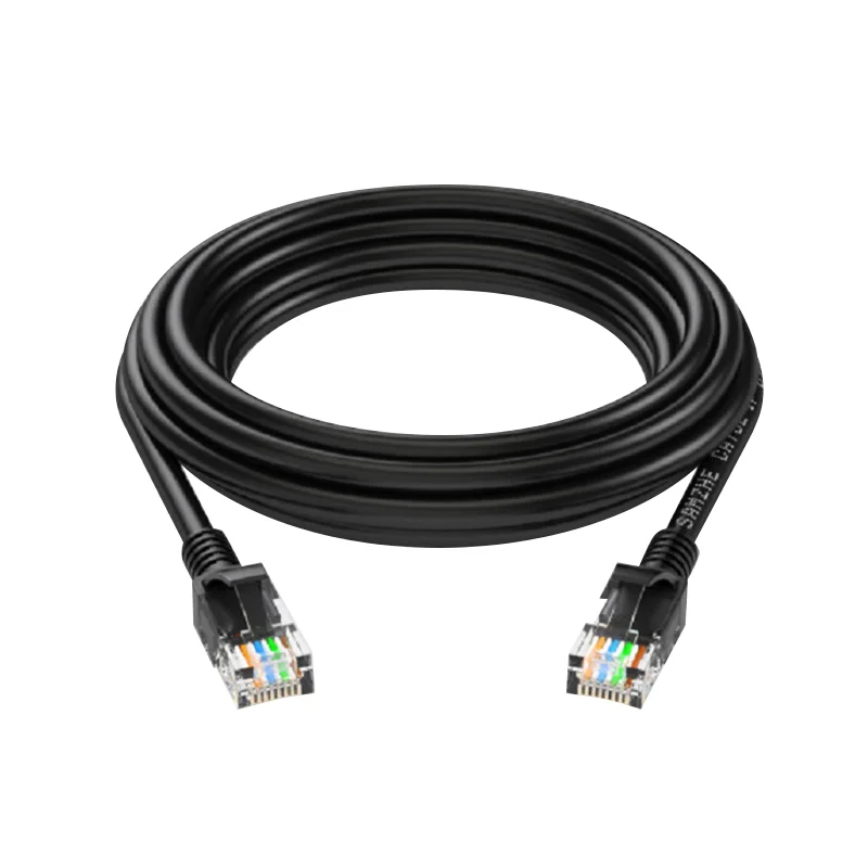 

Durable Black CAT5 RJ45 Ethernet LAN Network Patch Lead Cable Flexible Anti-interference Extension Cord for PC Router