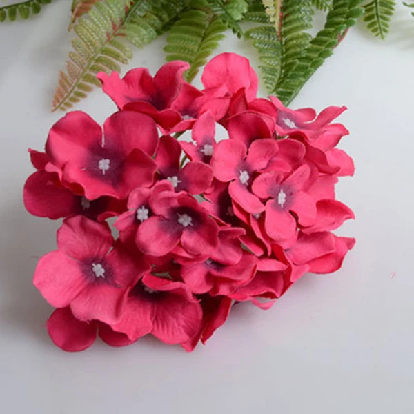 

Artificial Hydrangea Bouquet Flower Silk Flowers with Free Stem for Home Wedding Decoration Gift BJStore