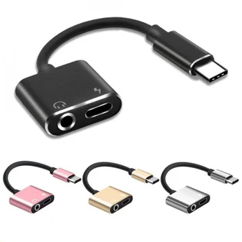 1 шт., Кабель-адаптер для наушников с разъемом USB Type-C и штекером 3,5 мм