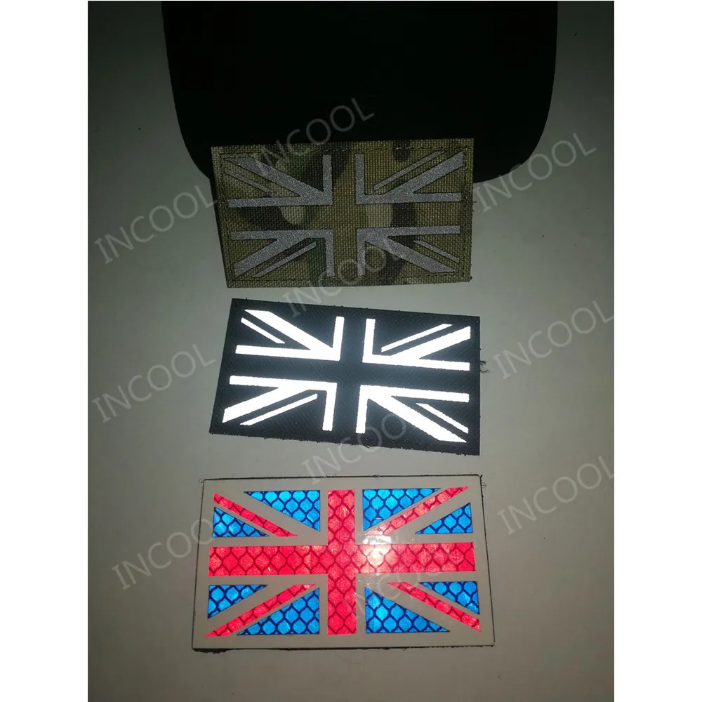 United Kingdom Flags Patches Infrared Reflective Patch Tactical Military Morale Patches Great Britain Flags Fabric IR Badges