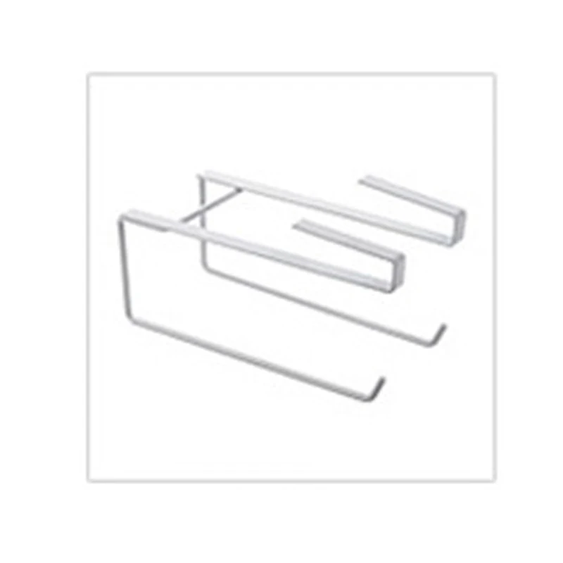 Белый 2 Layers Kitchen Organizer Tissue Holder Hanging Bathroom Toilet Roll Paper Holder Towel Rack Kitchen Cabinet Door Hook Holder - Цвет: Белый