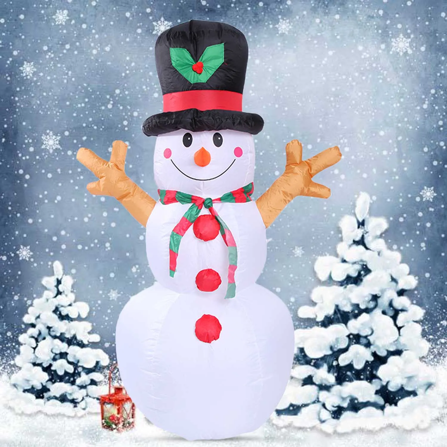

Best 1.6M Height Christmas Inflatable Santa Snowman with Lighting for Indoor Outdoor Xmas Holiday New Year Festival Decorations