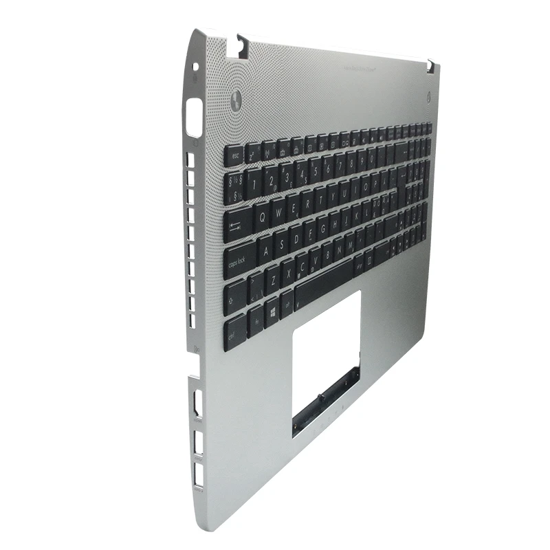 Новая клавиатура для ноутбука, рамка для ASUS X501U N56 N56V N56VM N56VZ N56SL, серебристый верхний чехол, Упор для рук, верхний чехол C задней подсветкой