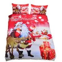 Queen228cmx228cm Комплект постельного белья из 3 предметов с рождественским Санта-Клаусом, пододеяльник с рисунком Санта-Клауса, набор пододеяльников, Королевский размер с 2 наволочками(без одеяла - Цвет: Queen228cmx228cm
