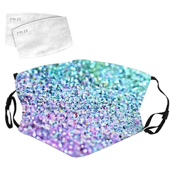 

Fashion Reusable Mascara Women Anti Dust Sand Sunscreen Applique Face Mask Cycling Breathable Protection Mascaras Shining Bling